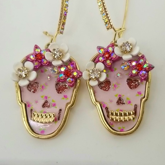 Betsey Johnson Jewelry - Betsey Johnson Skull Earrings